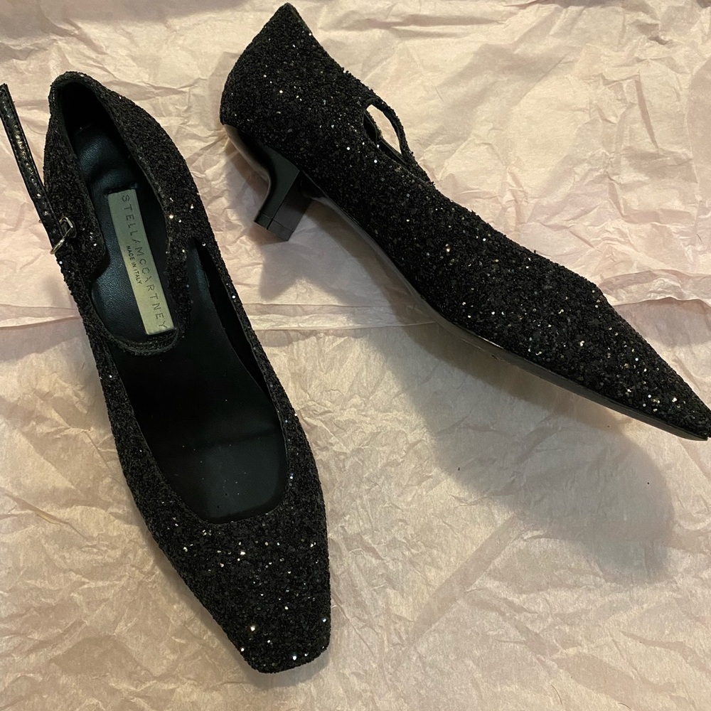 Stella McCartney Glitter Mary Jane heels